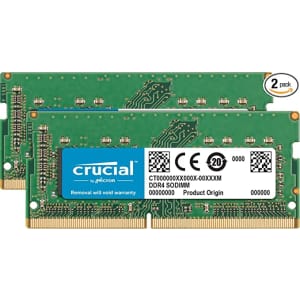 Crucial 32GB Kit (2x16GB) DDR4 2666MHz CL19 Laptop Memory for $144