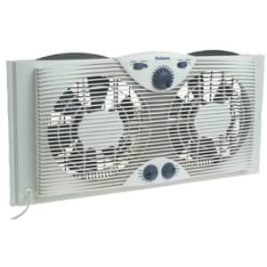 Holmes Dual 8" Blade Twin Window Fan with Manual Controls, 3 Speed Settings, White for $108