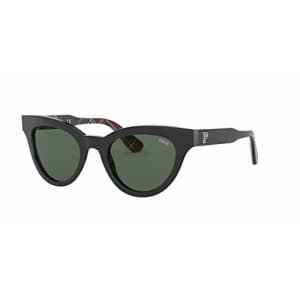 POLO RALPH LAUREN Women's PH4157 Cat Eye Sunglasses, Black/Green, 49 mm for $172