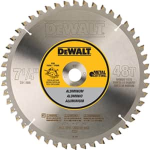 DEWALT DWA7761 48 Teeth Aluminum Cutting 5/8-Inch Arbor, 7-1/4-Inch for $77