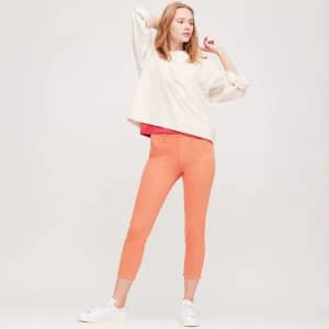 Uniqlo Women's Ultra Stretch Cropped Leggings for $4 Uniqlo Women's Ultra Stretch Cropped Leggings for $4