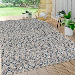 JONATHAN Y Ourika Moroccan Geometric Textured Weave Indoor/Outdoor Gray/Navy 5 ft. x 8 ft. Area for $131 JONATHAN Y Ourika Moroccan Geometric Textured Weave Indoor/Outdoor Gray/Navy 5 ft. x 8 ft. Area for $131