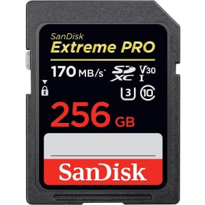 SanDisk 256GB Extreme PRO SDXC UHS-I Card for $40