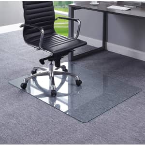Lorell 36" Tempered Glass Chair Mat for $48 Lorell 36" Tempered Glass Chair Mat for $48