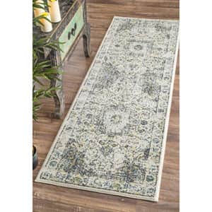 nuLOOM Paisley Verona Vintage Persian Runner Rug, 2' 8" x 8', Grey for $55 nuLOOM Paisley Verona Vintage Persian Runner Rug, 2' 8" x 8', Grey for $55