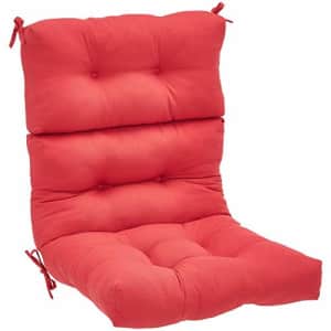 Amazon Basics Tufted Outdoor High Back Patio Chair Cushion- Red for $92 Amazon Basics Tufted Outdoor High Back Patio Chair Cushion- Red for $92