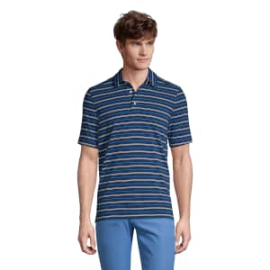 Lands' End Mens Traditional Fit Performance Polo for $10 Lands' End Mens Traditional Fit Performance Polo for $10