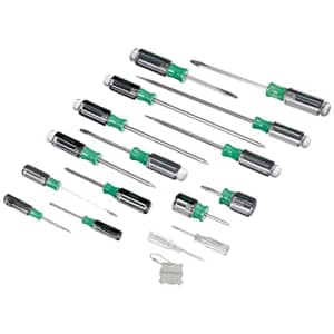 Amazon Brand - Denali 17-Piece Slotted/Phillips Screwdriver Set for $17
