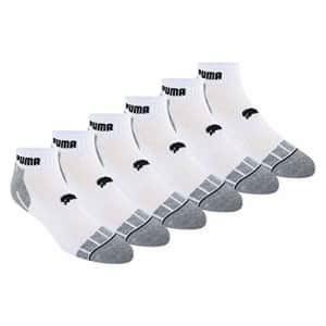 PUMA Men's 6 Pack Quarter Crew Socks, white/black, 10-13 for $11 PUMA Men's 6 Pack Quarter Crew Socks, white/black, 10-13 for $11