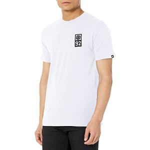 Element Men's Logo Short Sleeve Tee Shirt, Optic White Fitch BP, XL for $21