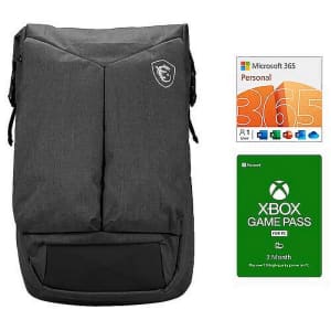 MSI Air 17.3" Laptop Backpack w/ 1-yr. Microsoft 365 & 3-mo. Xbox Game Pass for PC for $40