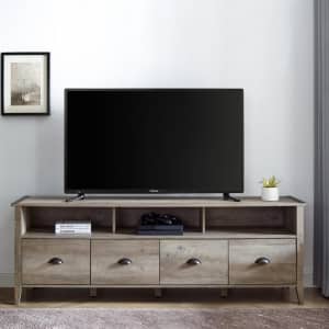 Welwick Designs 70" 4-Drawer Farmhouse TV Stand for $242 Welwick Designs 70" 4-Drawer Farmhouse TV Stand for $242