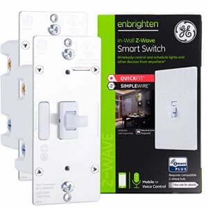 GE Enbrighten Z-Wave Plus Smart Light Switch 2-pack with QuickFit and SimpleWire, 3-Way Ready, for $64