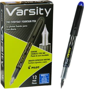 Pilot Varsity Disposable Fountain Pens 12-Pack for $25