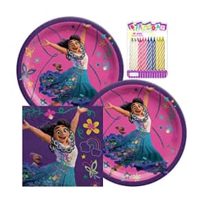 Amscan Disney Encanto Party Supplies Pack Serves 16: 7" Plates and Beverage Napkins with LLILYKAI for $19