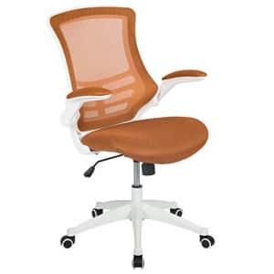 Flash Furniture Mid-Back Tan Mesh Swivel Ergonomic Task Office Chair with White Frame and Flip-Up for $362 Flash Furniture Mid-Back Tan Mesh Swivel Ergonomic Task Office Chair with White Frame and Flip-Up for $362