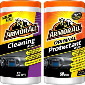 Armor All 50-Count Cleaning & Protectant Wipes for $10