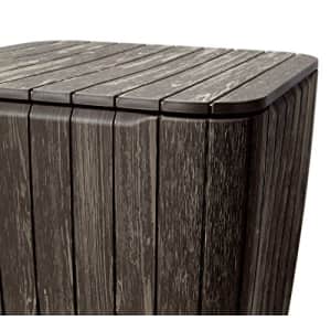 KETER Resin Luzon Outdoor Table with Extra Hidden Storage for Cushions and Patio Decor, Brown Wood for $49 KETER Resin Luzon Outdoor Table with Extra Hidden Storage for Cushions and Patio Decor, Brown Wood for $49