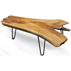 StyleCraft Badang Live Edge Teak Wood Coffee Table for $307 StyleCraft Badang Live Edge Teak Wood Coffee Table for $307