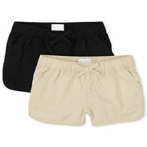 The Children's Place Girls Twill Pull On Shorts 2-Pack, Black, 8 for $14 The Children's Place Girls Twill Pull On Shorts 2-Pack, Black, 8 for $14