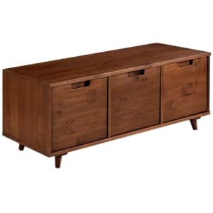 Welwick Designs Modern Boho 48" Wood Storage Bench for $178 Welwick Designs Modern Boho 48" Wood Storage Bench for $178