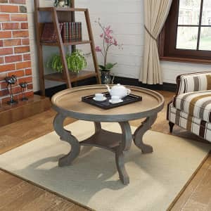Christopher Knight Home Althea Faux Wood Circular Coffee Table for $106