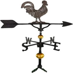 Montague Metal Products 32" Iron Rooster Weathervane for $61 Montague Metal Products 32" Iron Rooster Weathervane for $61