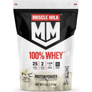 Muscle Milk 100% Whey Protein Powder 5-lb. Bag for $30 via Sub. & Save
