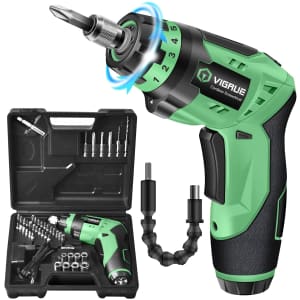 Vigrue Rechargeable Electric Cordless Screwdriver for $26