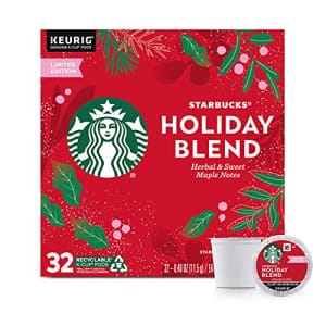 Starbucks Holiday Blend Medium Roast Coffee Single-Cup Coffee for Keurig Brewers, Herbal & Sweet for $29