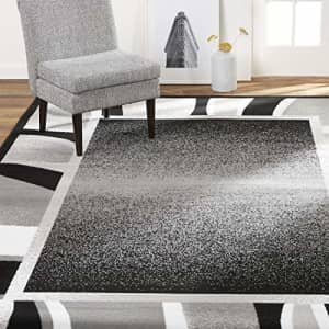 Home Dynamix Lyndhurst Rotana Modern Area Rug, Contemporary Black/Gray 3'7"x5'2" for $22 Home Dynamix Lyndhurst Rotana Modern Area Rug, Contemporary Black/Gray 3'7"x5'2" for $22