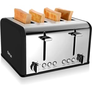 Gohyo Stainless Steel 4-Slot Toaster for $20