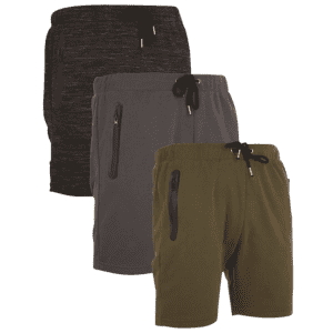 Nextex Men's French Terry Shorts w/ Zipper Pockets 3-Pack for $29 Nextex Men's French Terry Shorts w/ Zipper Pockets 3-Pack for $29