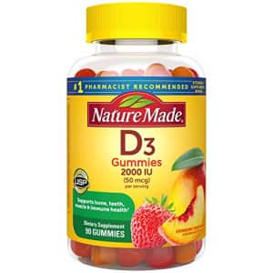 Nature Made Vitamin D3 2000 IU (50 mcg) Gummies, 90 Count for Bone Health (Packaging May Vary) for $14 Nature Made Vitamin D3 2000 IU (50 mcg) Gummies, 90 Count for Bone Health (Packaging May Vary) for $14