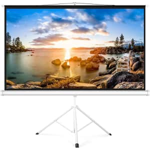Perlesmith 100" Portable Projector Screen with Stand for $130