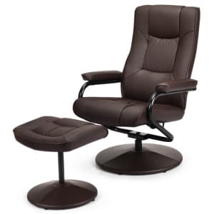 Costway Swivel Recliner with Ottoman for $176