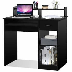 Tangkula Computer Desk, Home Office Wooden PC Laptop Desk, Modern Simple Style Wood Study for $140