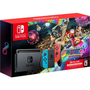 Nintendo Switch Console w/ Mario Kart 8 Deluxe and 3-Month NS Online Membership Bundle for $440