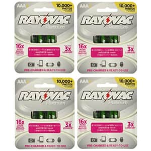 Rayovac 16 x Platinum pre-Charged (New Hybrid Replacement) 800 mAh Rechargable AAA NiMH Batteries for $30 Rayovac 16 x Platinum pre-Charged (New Hybrid Replacement) 800 mAh Rechargable AAA NiMH Batteries for $30