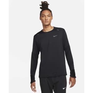 Nike Men's Therma-FIT Repel Element Running Top w/ Mitten System for $43 Nike Men's Therma-FIT Repel Element Running Top w/ Mitten System for $43