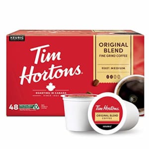 Tim Hortons Original Blend, Medium Roast Coffee, Single-Serve K-Cup Pods Compatible with Keurig for $37