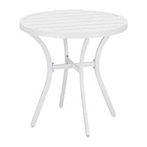 StyleWell Mix and Match 28 in. White Round Metal Outdoor Patio Bistro Table for $37