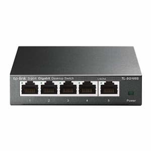 TP-Link TL-SG105S | 5 Port Gigabit Ethernet Switch | Desktop/Wall-Mount | Plug & Play | Fanless | for $22