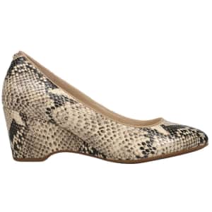 Cole Haan Women's The Go-To 60mm Snake Wedge Pumps for $40