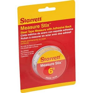 Starrett Measure Stix, SM66W - Steel Measuring Tape Tool, 3/4 x 6 with Permanent Adhesive Backing, for $15