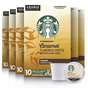 Starbucks Medium Roast K-Cup Coffee Pods Caramel for Keurig Brewers 6 boxes (60 pods total) for $57