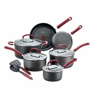 T-fal Ultimate Hard Anodized Dishwasher Safe Nonstick Cookware Set, 12-Piece, Red for $125