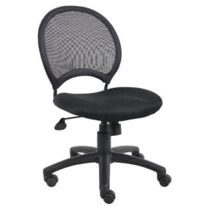 Boss Office Products Mesh Task Chair without Arms in Black for $150 Boss Office Products Mesh Task Chair without Arms in Black for $150