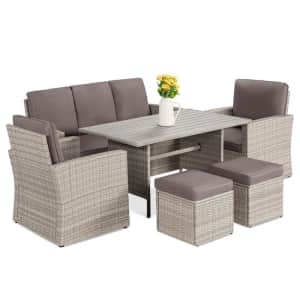 Best Choice Products 7-Seater Wicker Patio Dining Set for $600 Best Choice Products 7-Seater Wicker Patio Dining Set for $600