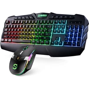 Hiwings Wired RBG Gaming Keyboard and Mouse for $15